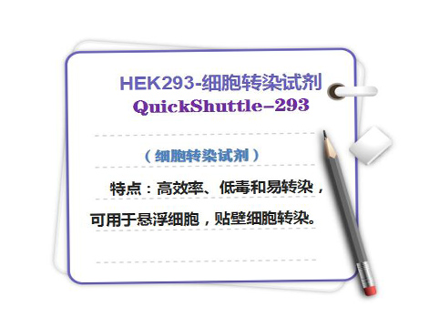 QuickShuttle-293 HEK293-細(xì)胞轉(zhuǎn)染試劑