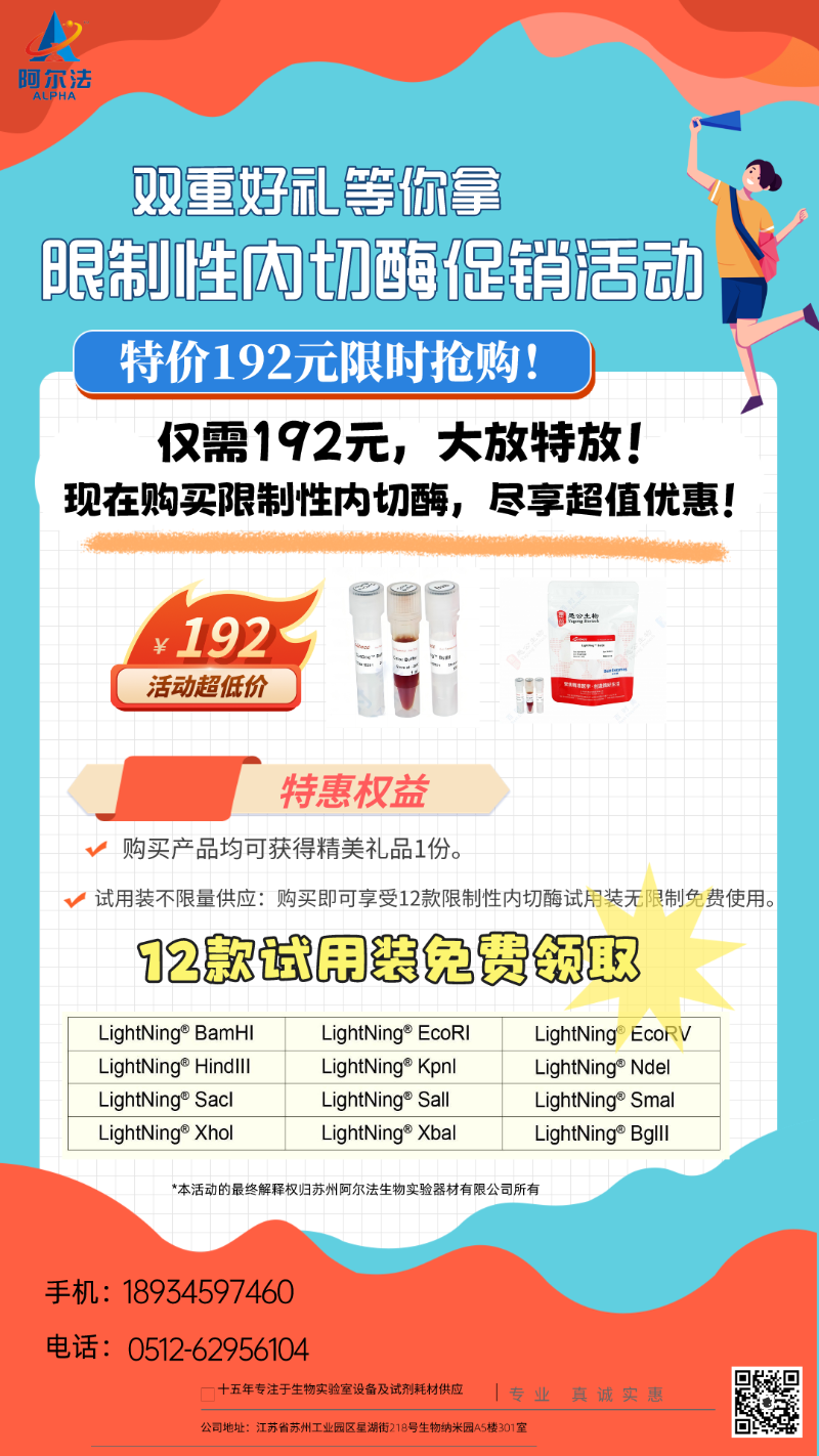 限制性?xún)?nèi)切酶產(chǎn)品促銷(xiāo)海報(bào)